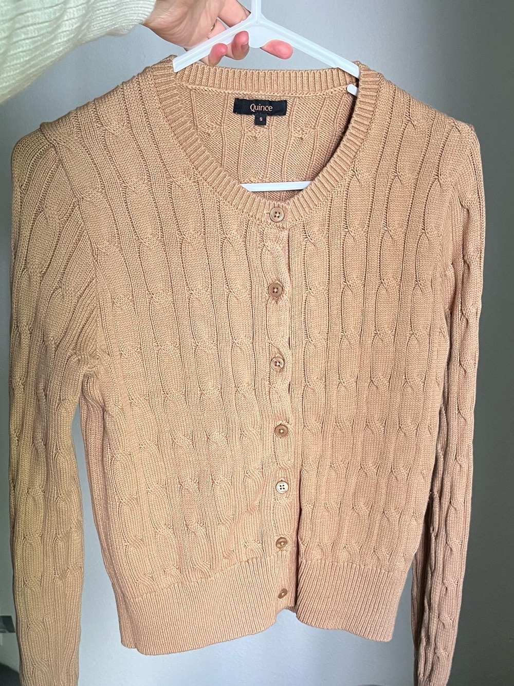 100% Organic Cotton Cable Crew Cardigan